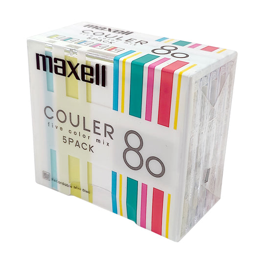 Maxell COULER 80 Minute MiniDisc 5 Pack