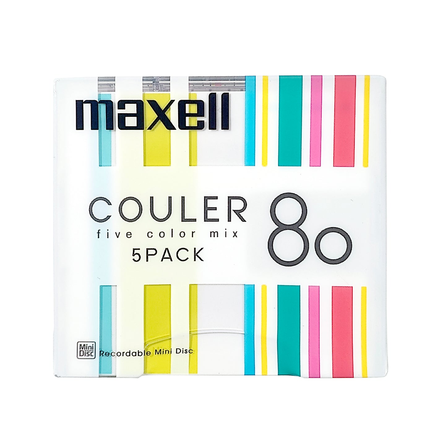 Maxell COULER 80 Minute MiniDisc 5 Pack