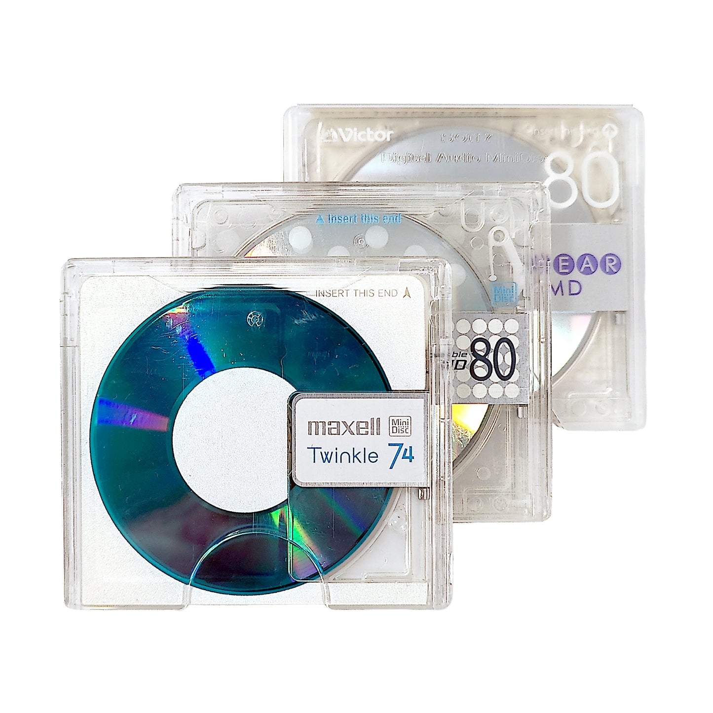 Victor / Maxell 74 & 80 Minute MiniDisc 3 Pack
