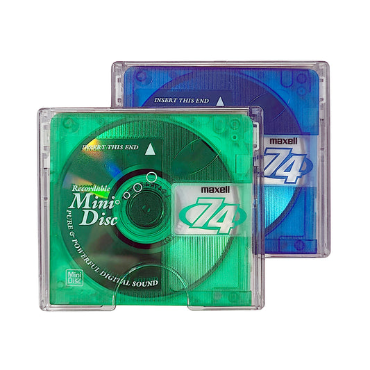 Maxell Colors 74 Minute MiniDisc 2 Pack