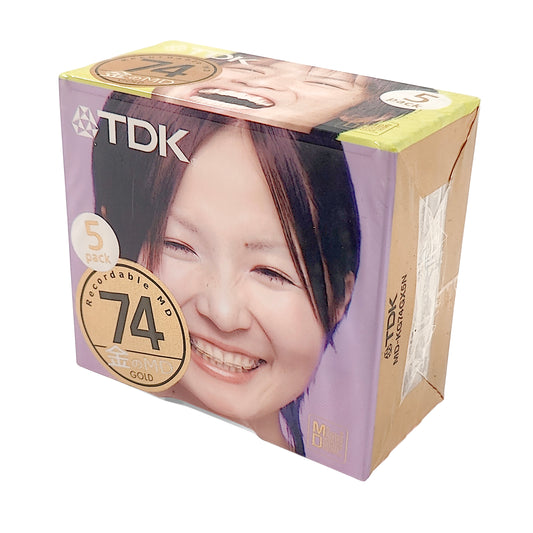 TDK Gold 74 Minute MiniDisc 5 Pack