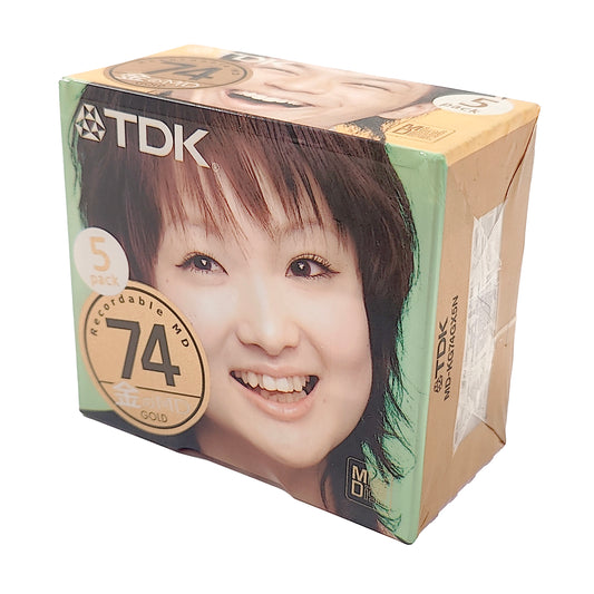 TDK Gold 74 Minute MiniDisc 5 Pack