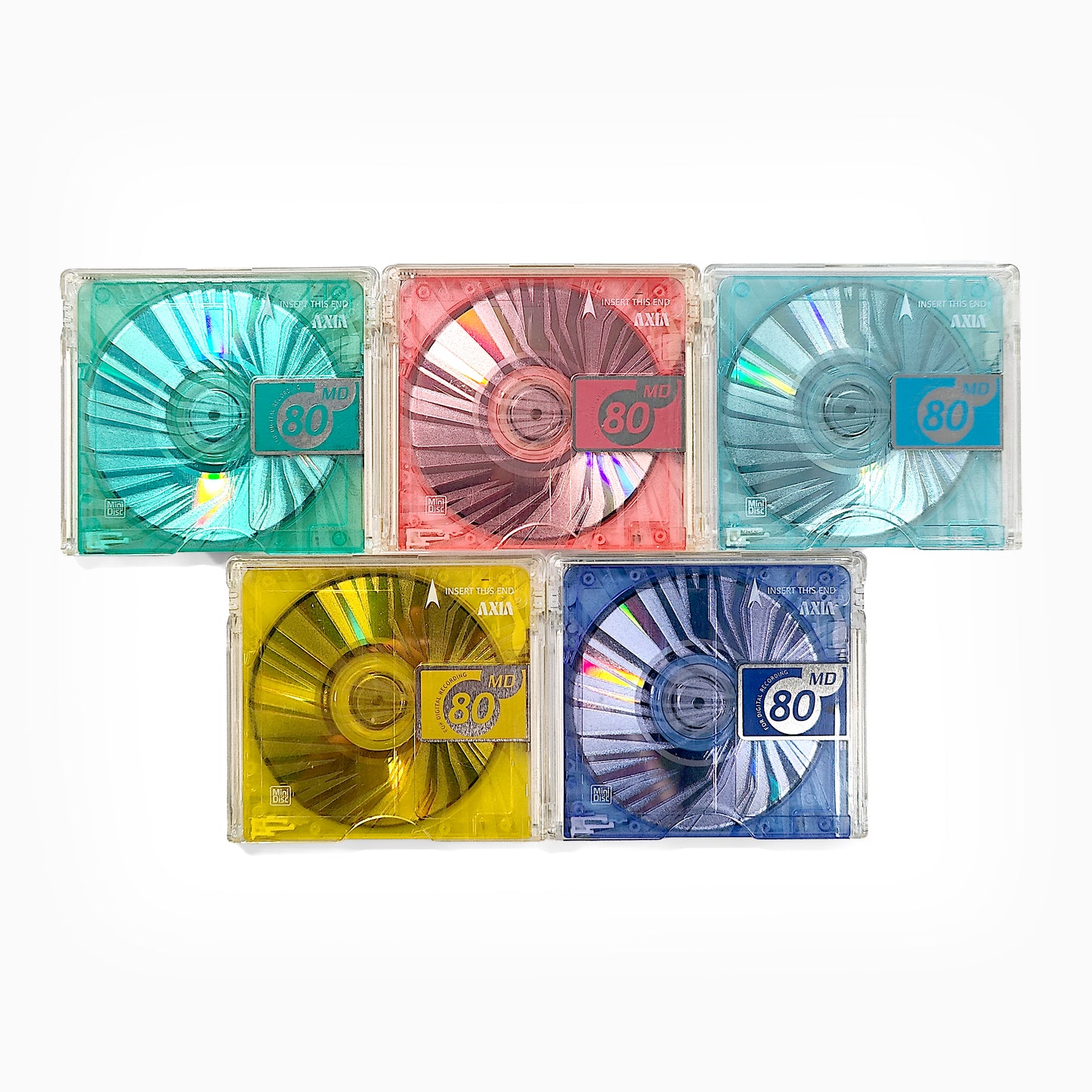 Axia Slim Case 80 Minute MiniDisc 5 Pack