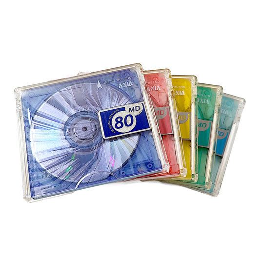 Axia Slim Case 80 Minute MiniDisc 5 Pack