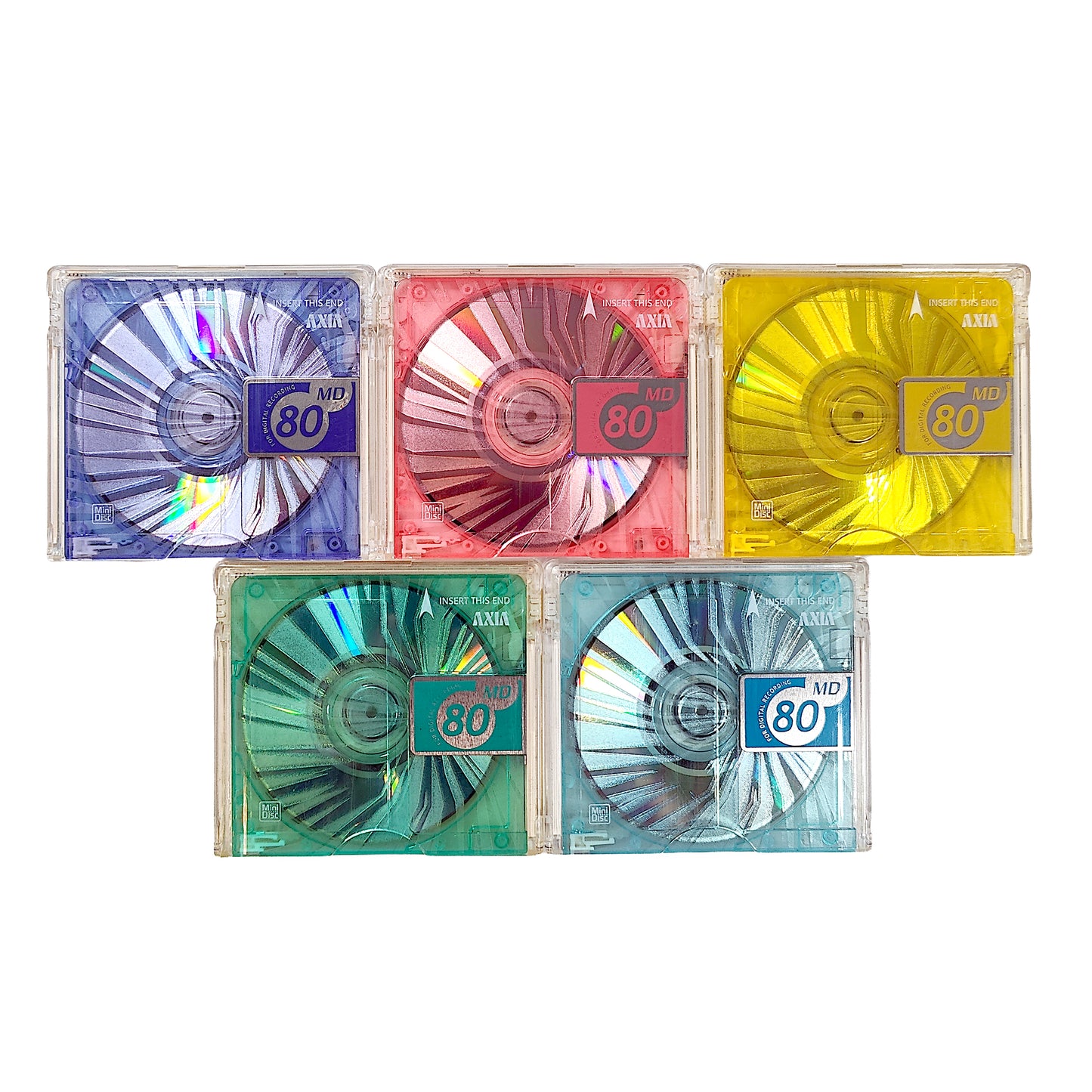 Axia Slim Case 80 Minute MiniDisc 5 Pack