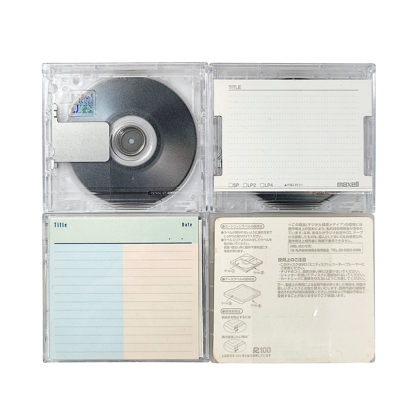 Maxell & Victor 80 Minute MiniDisc 4 Pack
