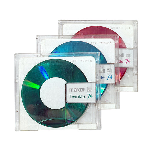 Maxell Twinkle 74 Minute MiniDisc 3 Pack