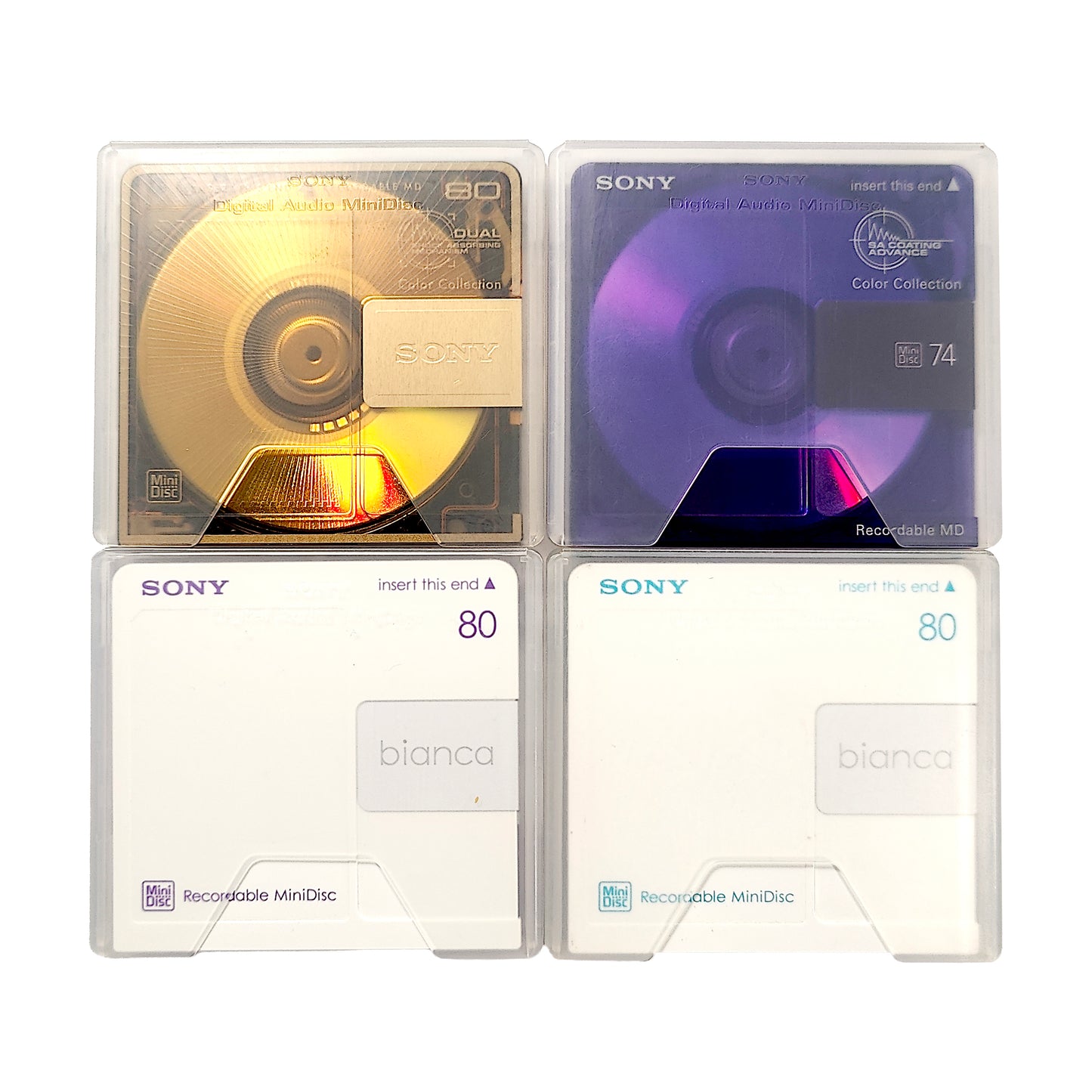 Sony 74 & 80 Minute MiniDisc 4 Pack