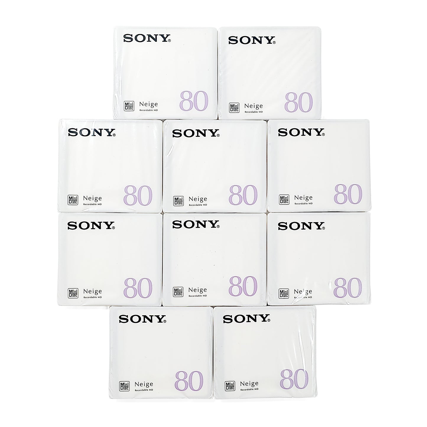 Sony Neige 80 Minute MiniDisc 10 Pack