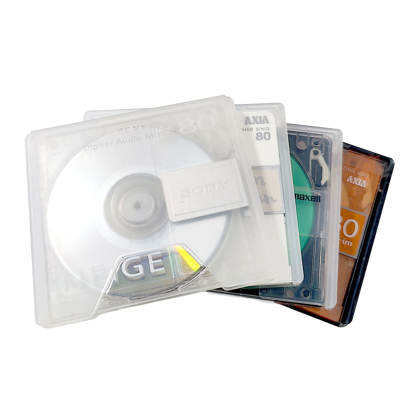 Various Brand 80 Minute MiniDisc 4 Pack
