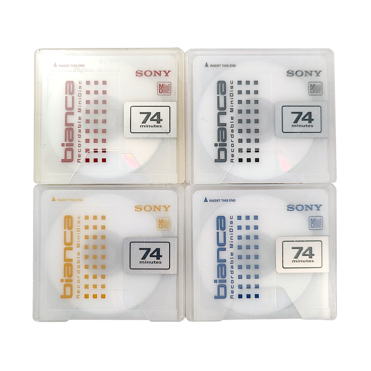 Sony Bianca 74 Minute MiniDisc 4 Pack