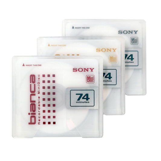 Sony Bianca 74 Minute MiniDisc 3 Pack