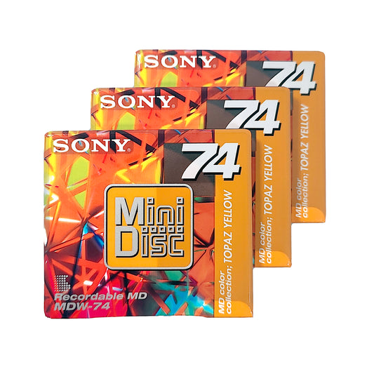 Sony Color Collection 74 Minute MiniDisc 3 Pack