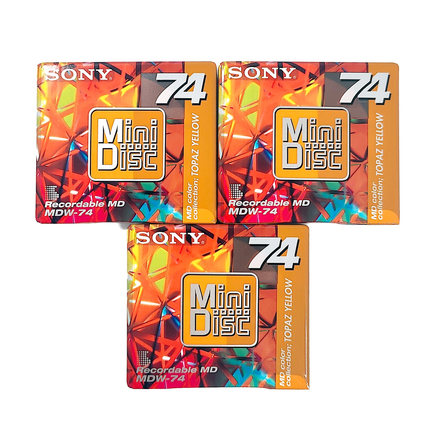 Sony Color Collection 74 Minute MiniDisc 3 Pack