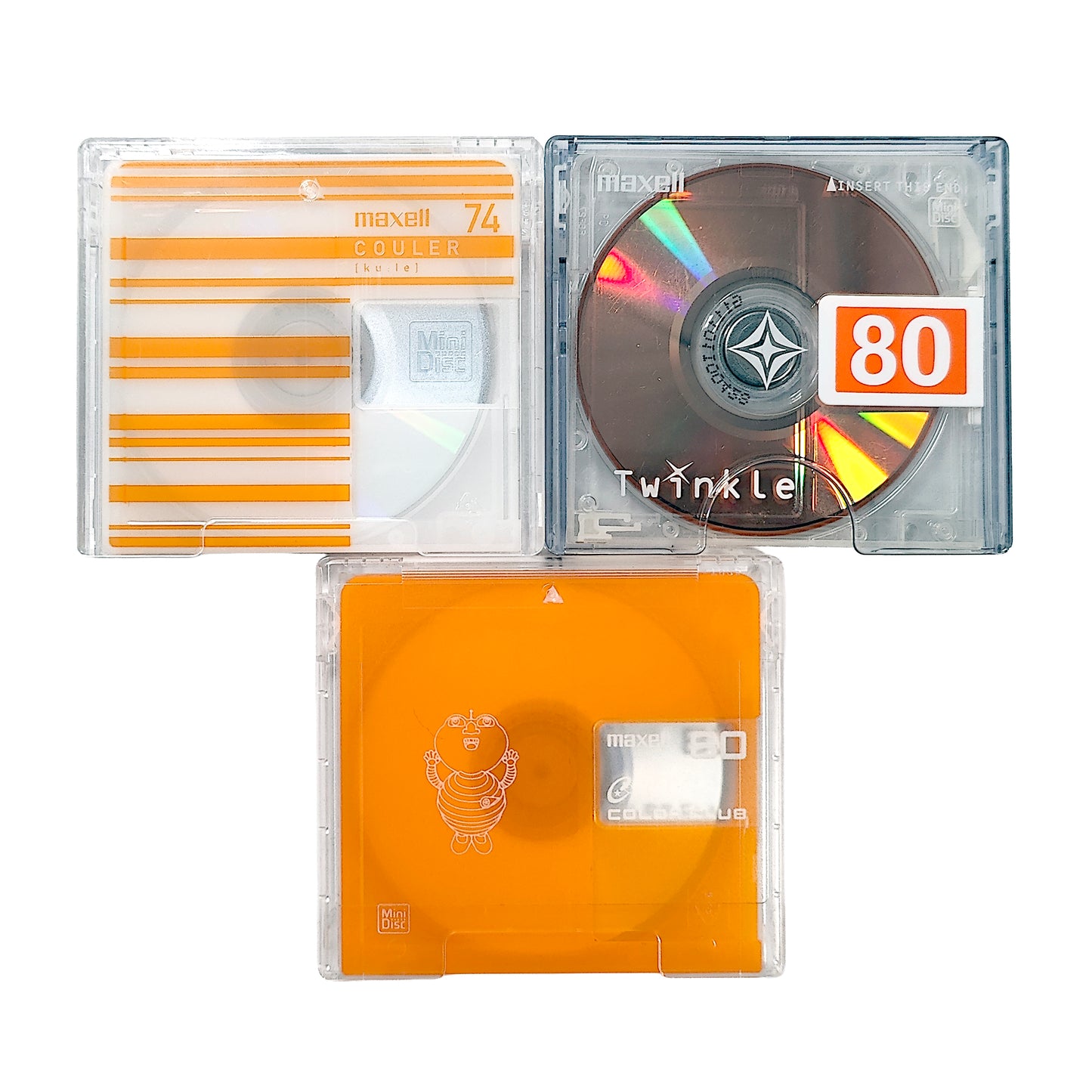 Maxell 74 & 80 Minute MiniDisc 3 Pack