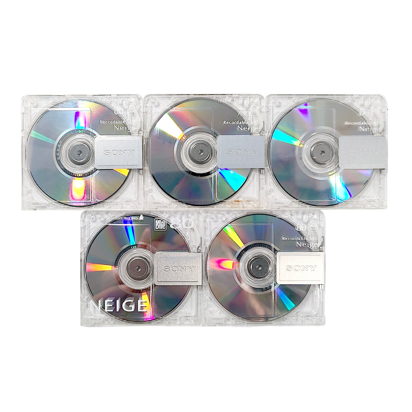 Sony Neige 74 & 80 Minute MiniDisc 5 Pack