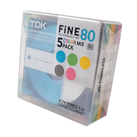 TDK Fine 80 Minute MiniDisc 5 Pack