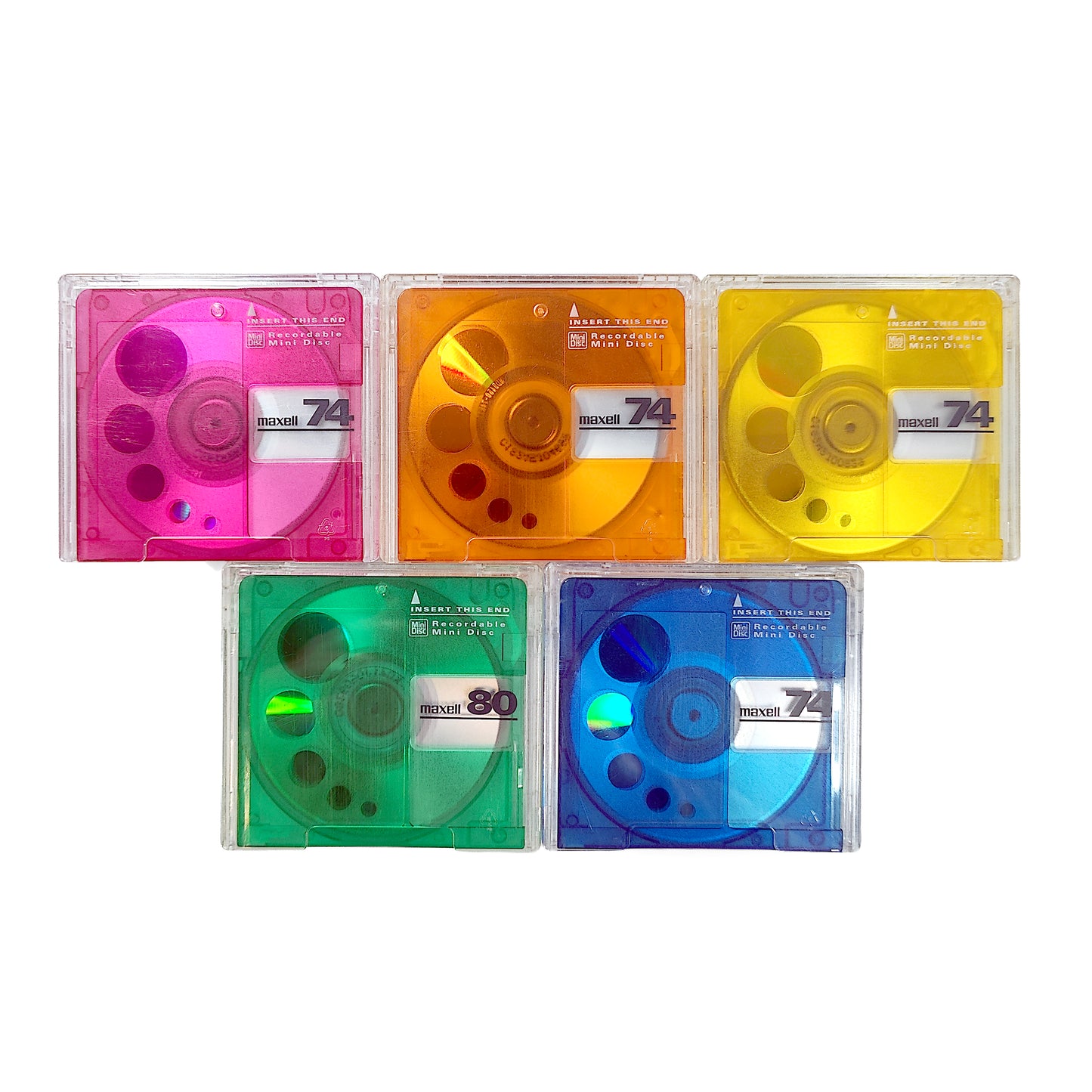 Maxell 74 & 80 Minute MiniDisc 5 Pack