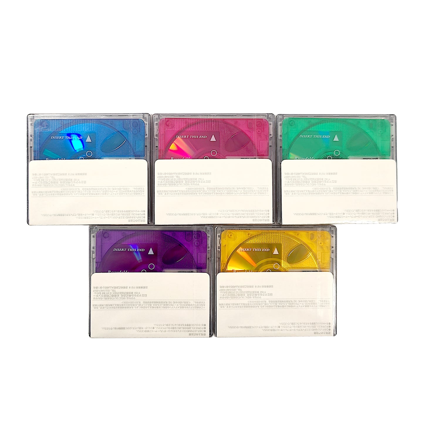 Maxell Colors 74 or 80 Minute MiniDisc 5 Pack