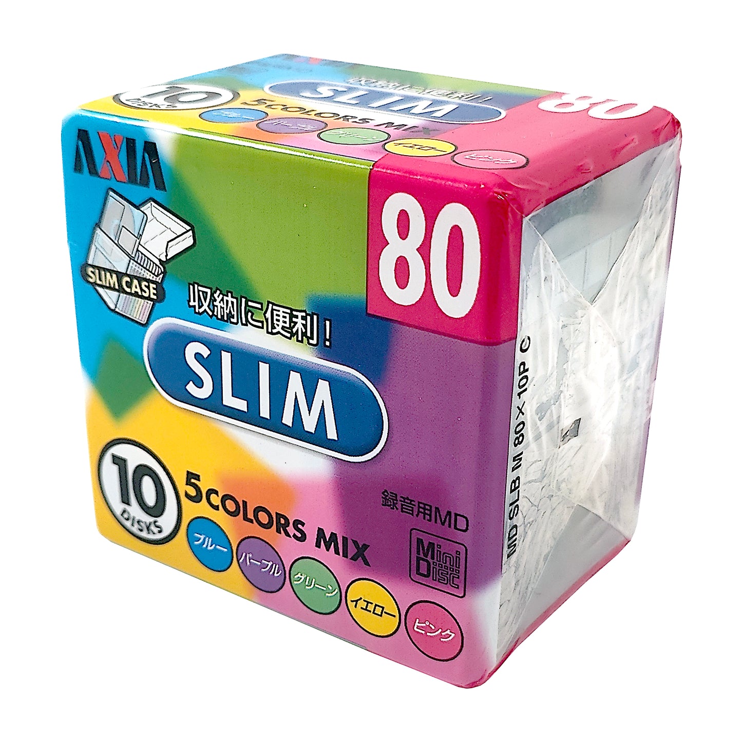 Axia Slim 80 Minute MiniDisc 10 Pack