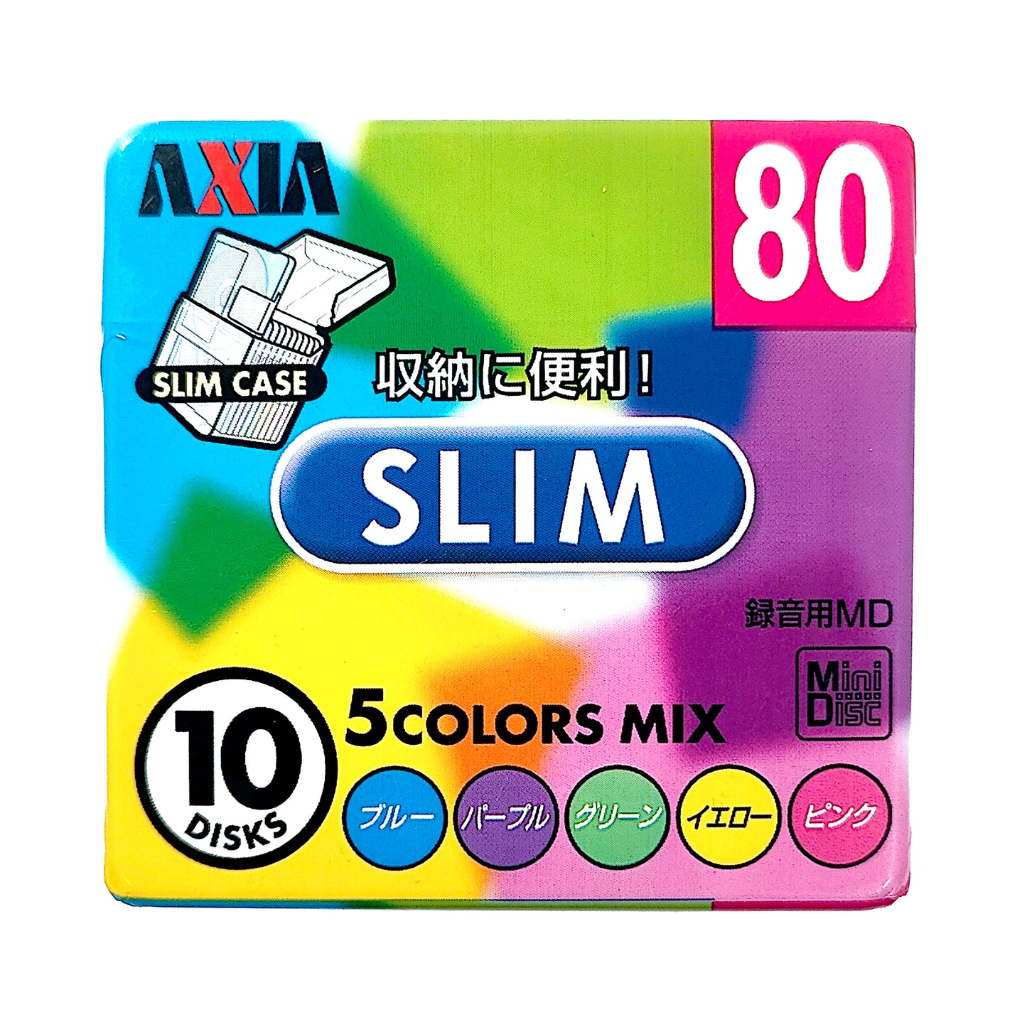 Axia Slim 80 Minute MiniDisc 10 Pack