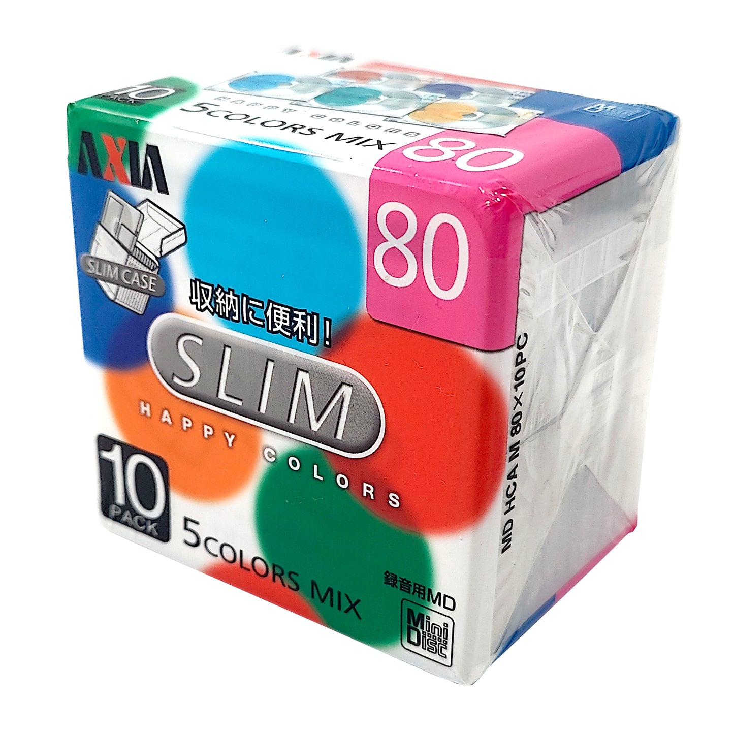Axia Slim 80 Minute MiniDisc 10 Pack