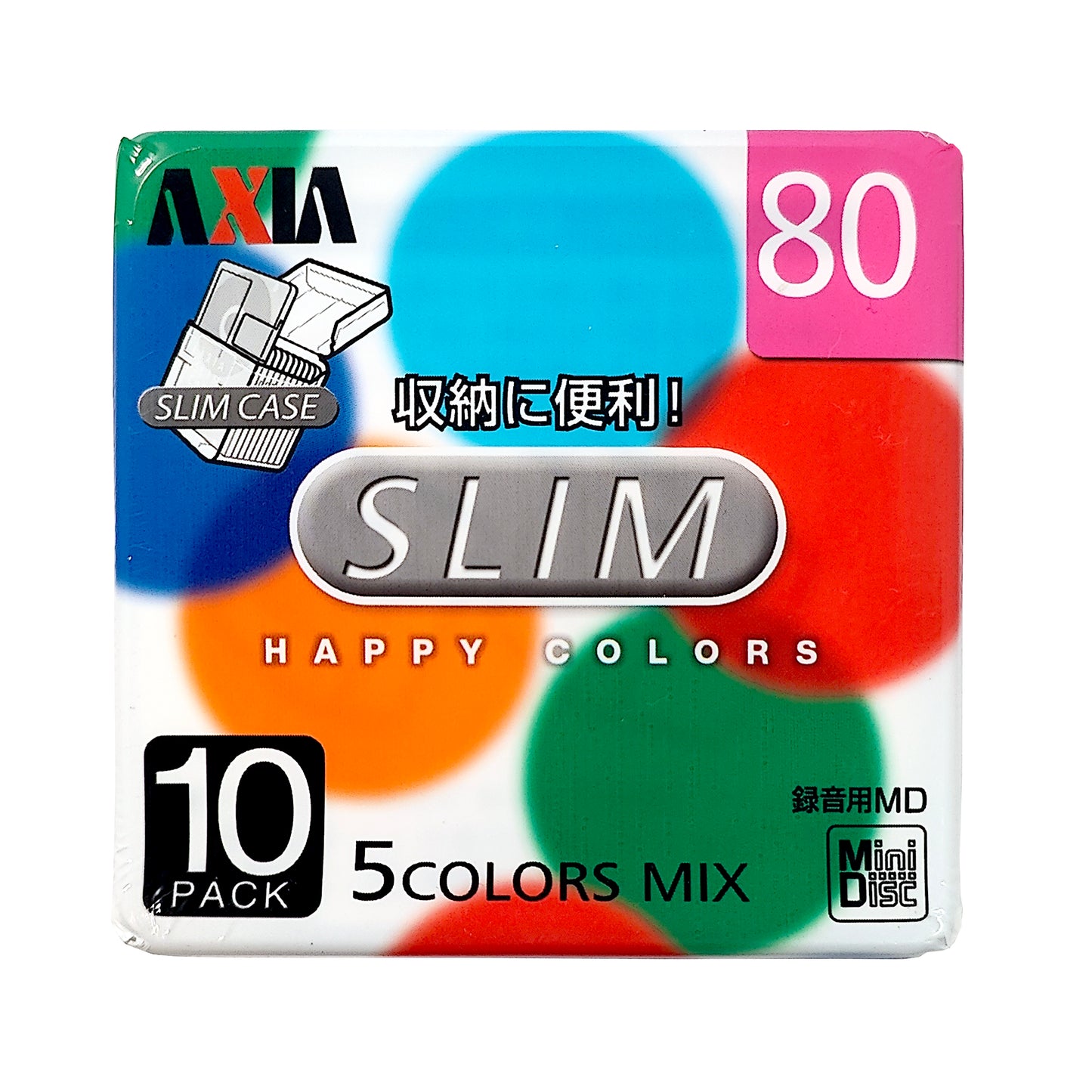 Axia Slim 80 Minute MiniDisc 10 Pack