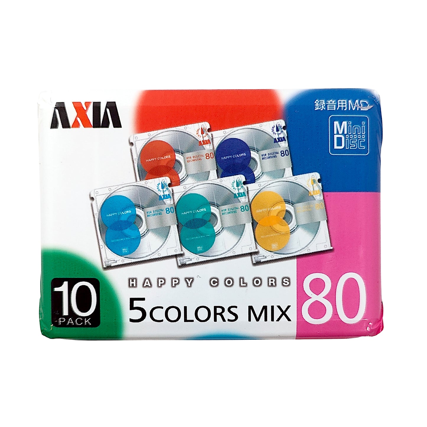 Axia Slim 80 Minute MiniDisc 10 Pack
