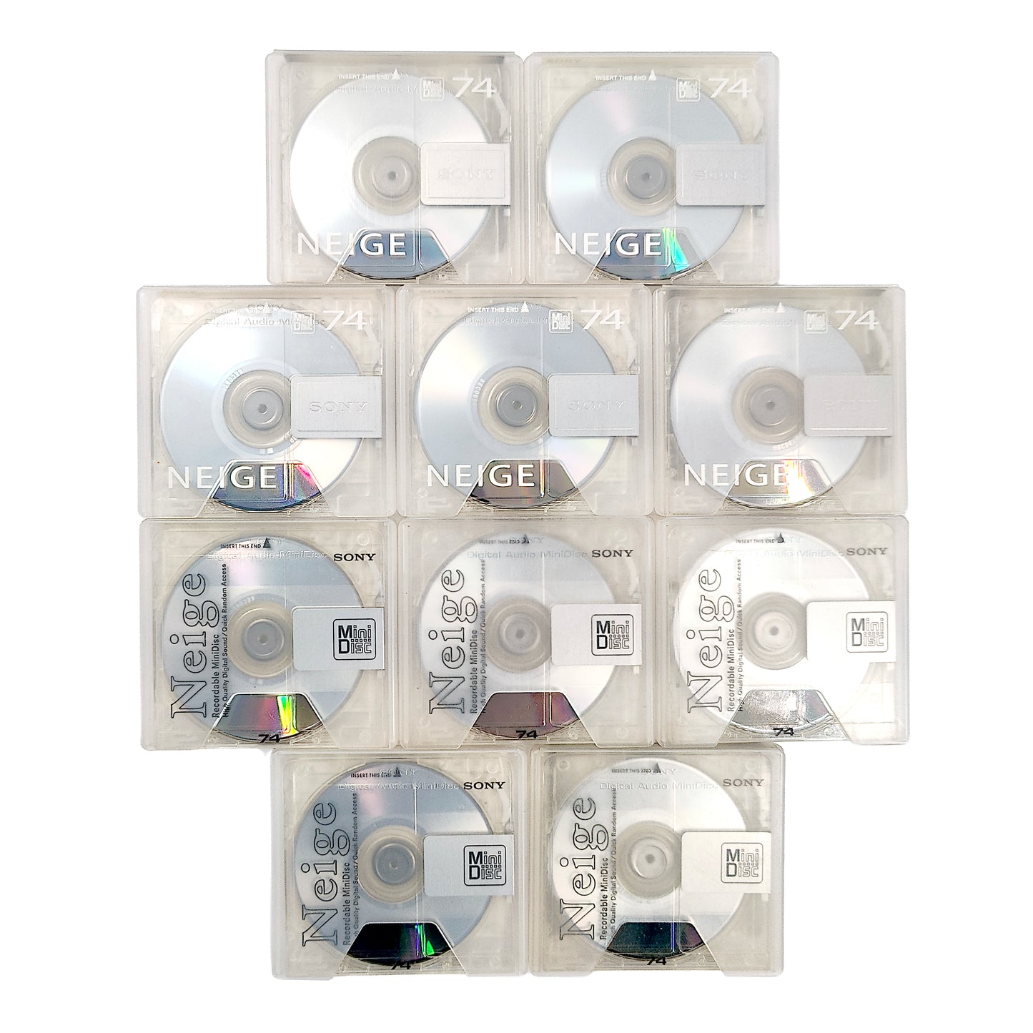 Sony Neige 74 Minute MiniDisc 10 Pack