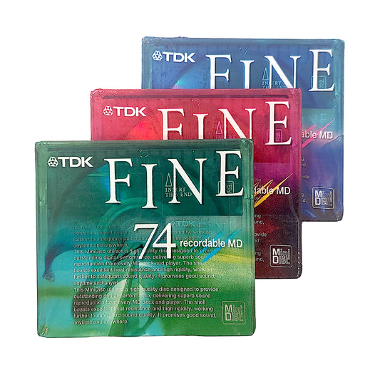 TDK Fine 74 Minute MiniDisc 3 Pack