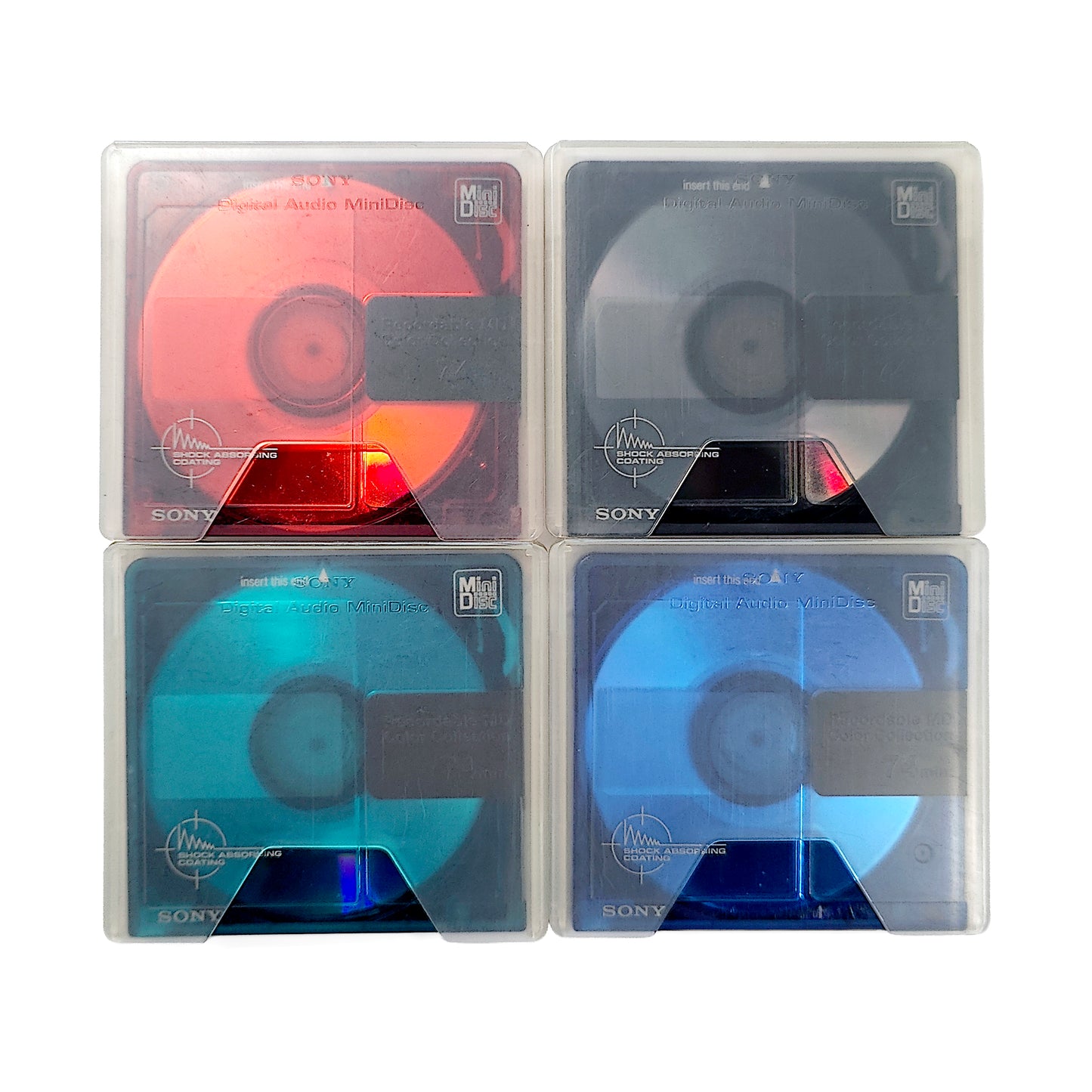 Sony Color Collection 74 Minute MiniDisc 4 Pack