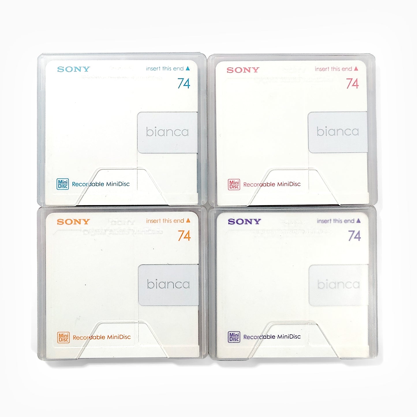 Sony Bianca 74 Minute MiniDisc 4 Pack