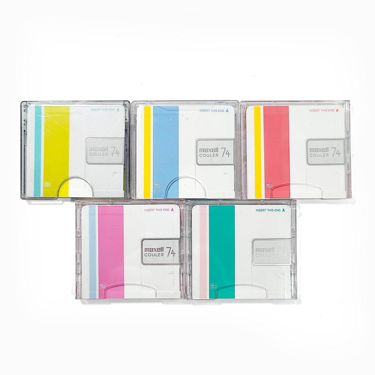 Maxell Couler 74 Minute MiniDisc 5 Pack