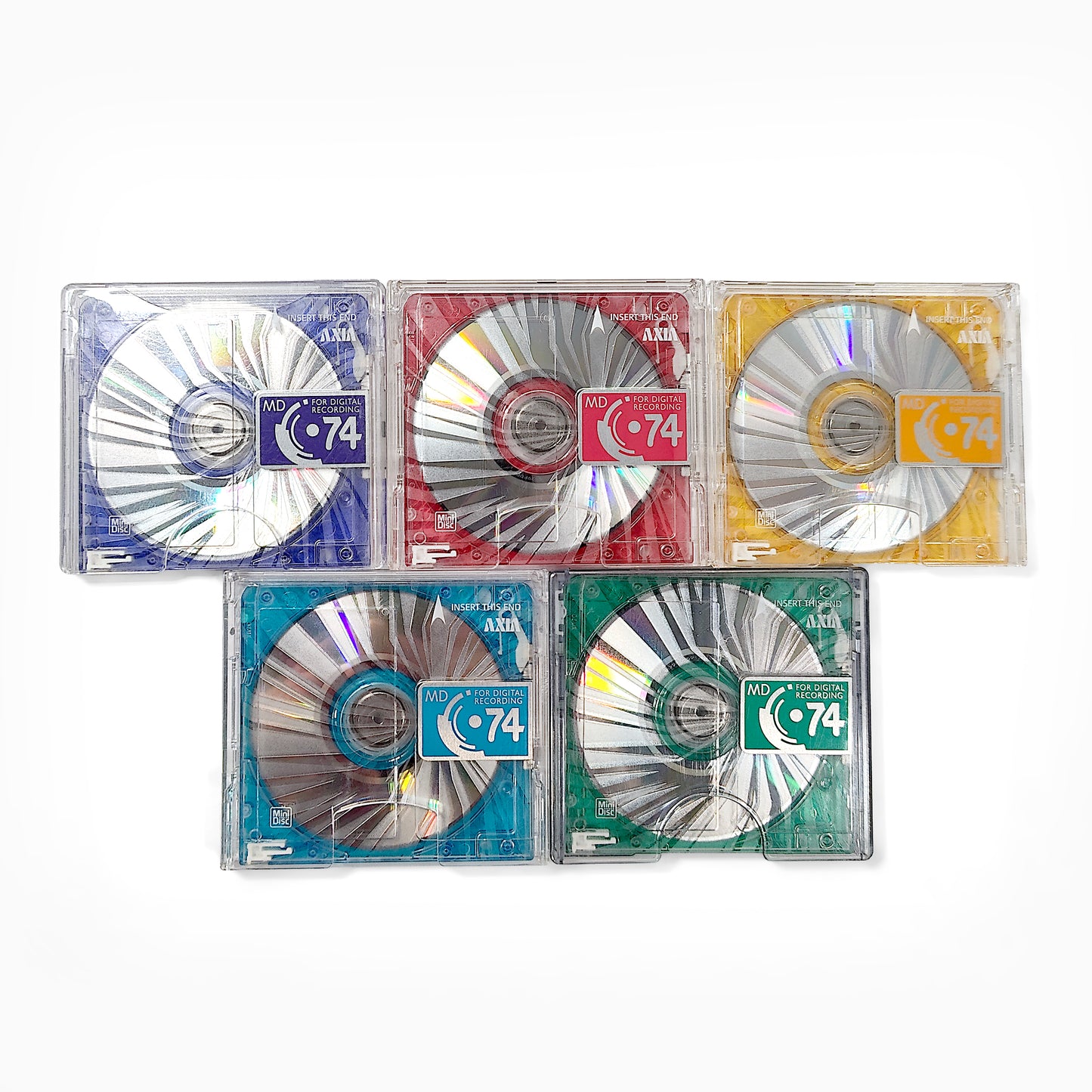 Axia Slim Case 74 Minute MiniDisc 5 Pack