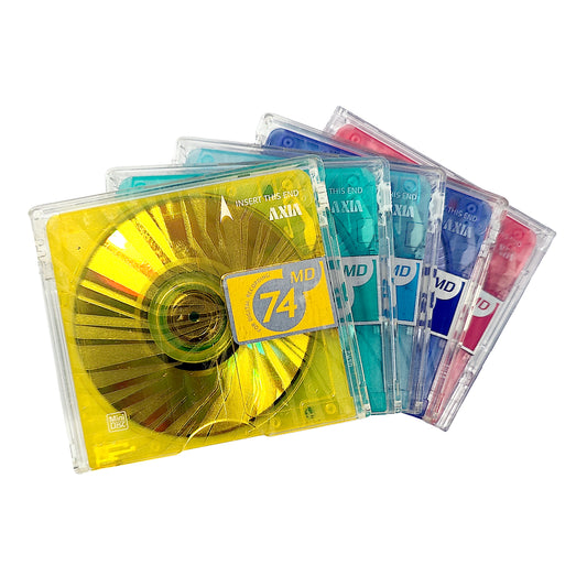 Axia Slim Case 74 Minute MiniDisc 5 Pack