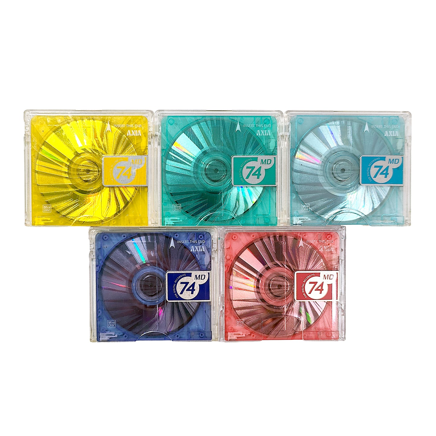 Axia Slim Case 74 Minute MiniDisc 5 Pack