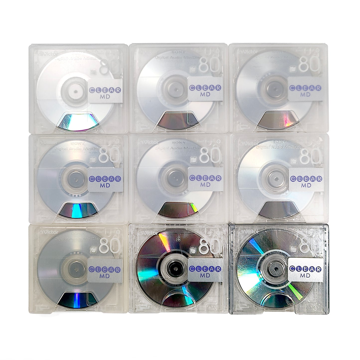 Victor Clear 80 Minute MiniDisc 9 Pack