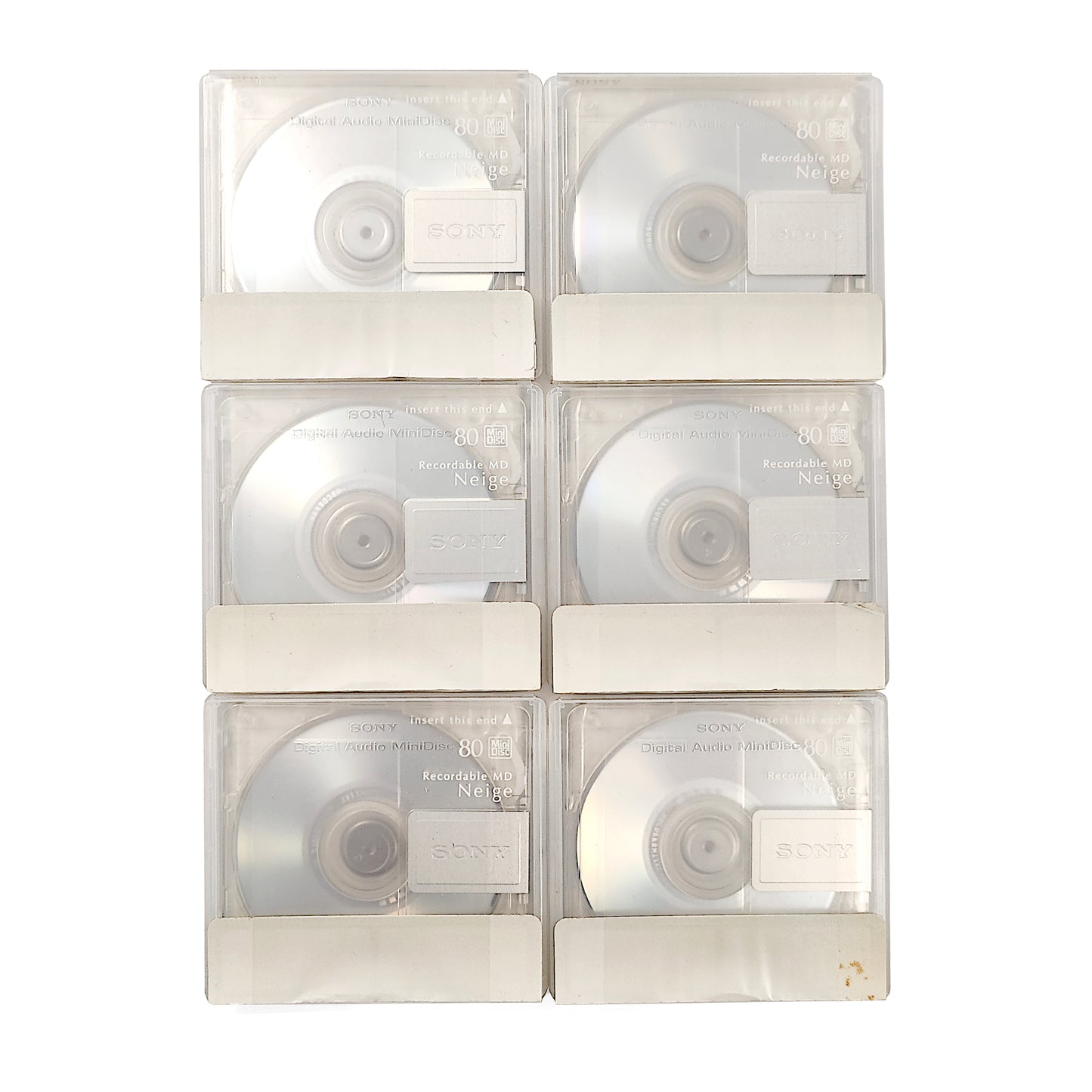 Sony Neige 80 Minute MiniDisc 6 Pack