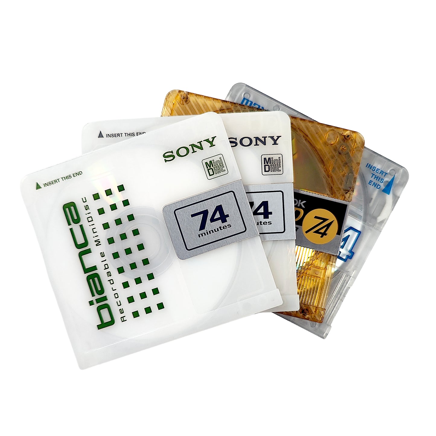 Various Brand 74 Minute MiniDisc 4 Pack