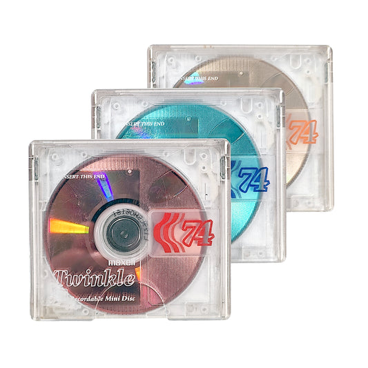 Maxell Twinkle 74 Minute MiniDisc 3 Pack