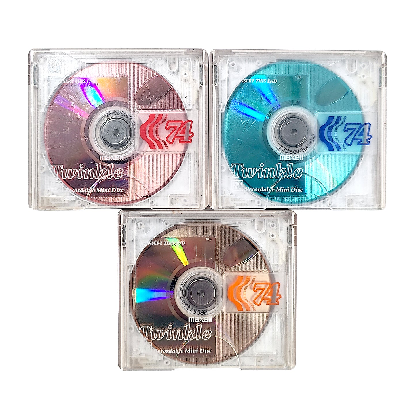 Maxell Twinkle 74 Minute MiniDisc 3 Pack