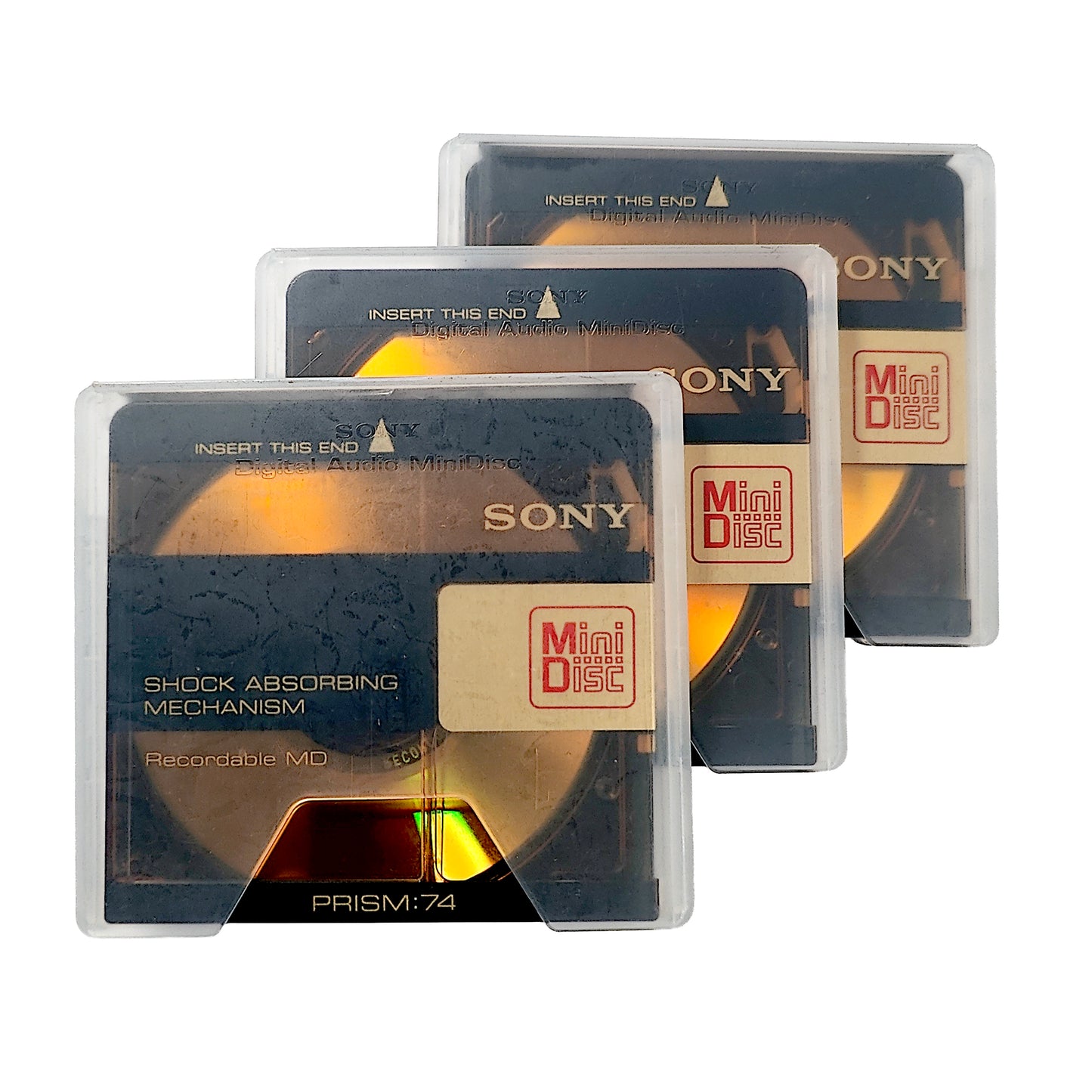 Sony Prism 74 Minute MiniDisc 3 Pack