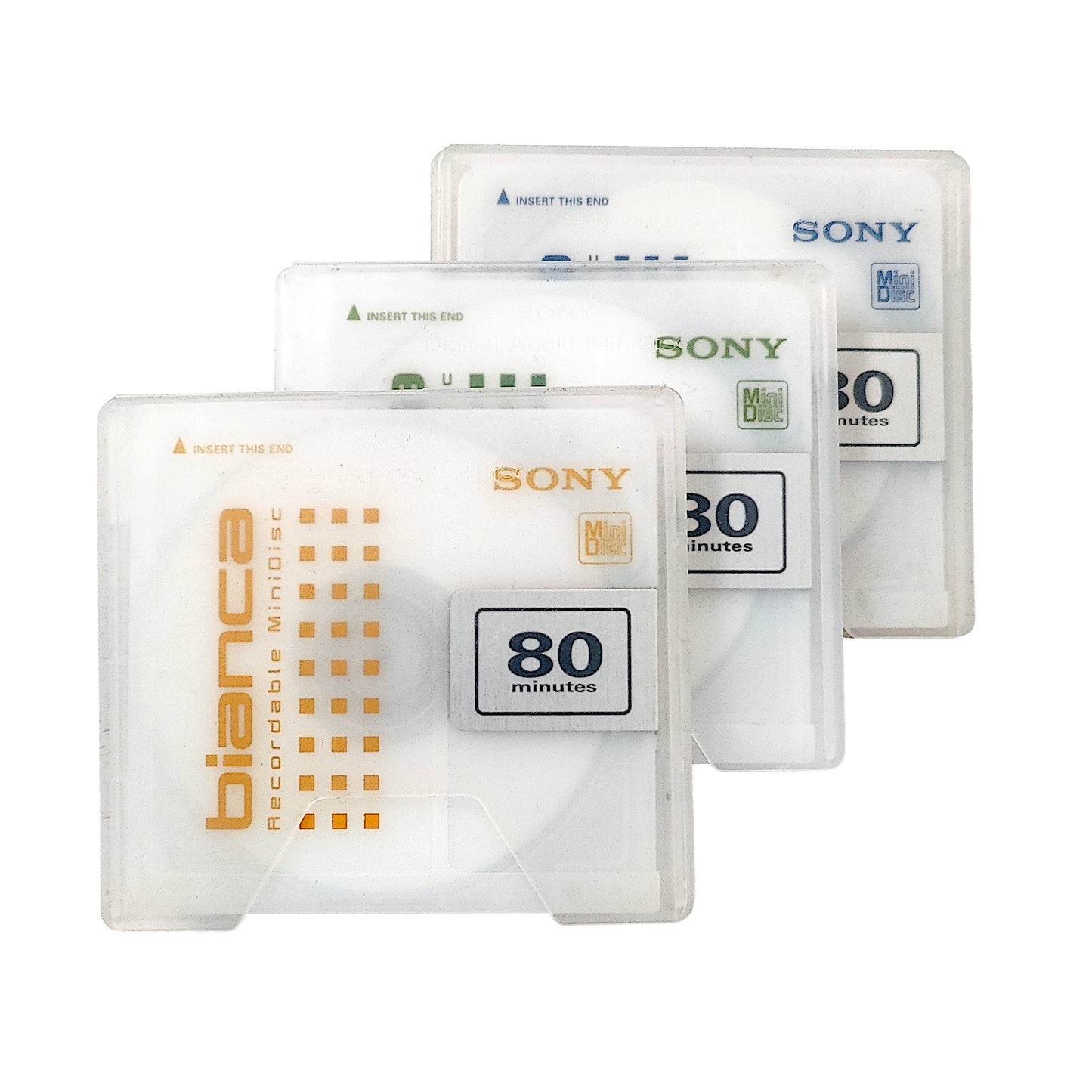 Sony Bianca 80 Minute MiniDisc 3 Pack