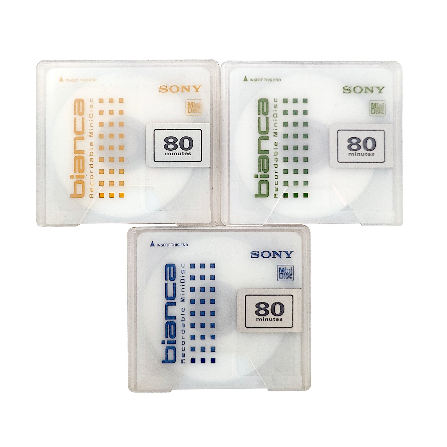 Sony Bianca 80 Minute MiniDisc 3 Pack