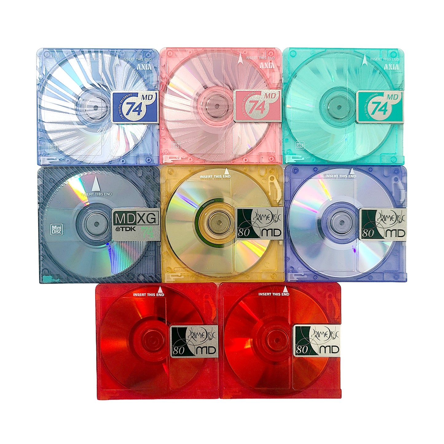 Various Brand 74 & 80 Minute MiniDisc 8 Pack