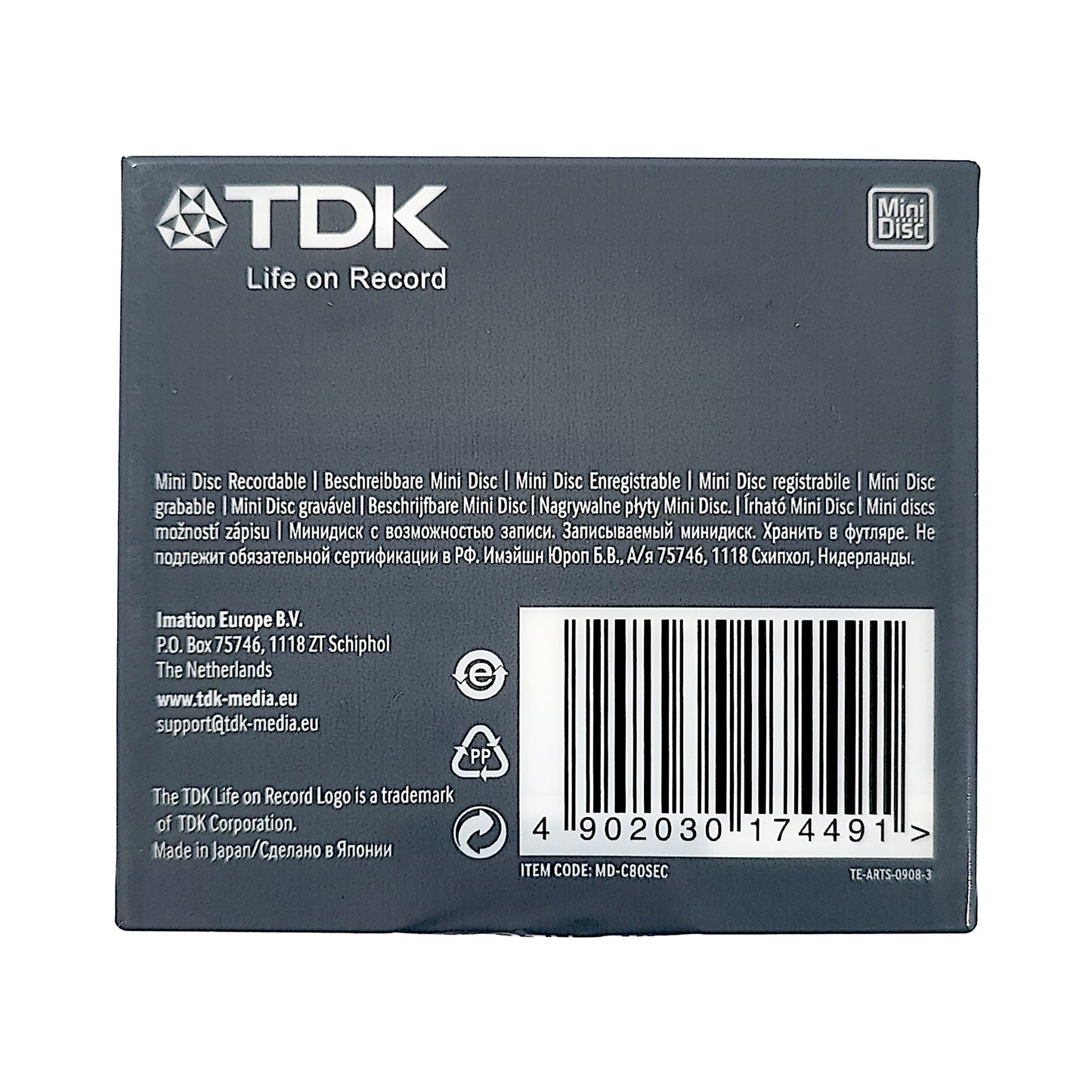 TDK Ho 80 Minute MiniDisc