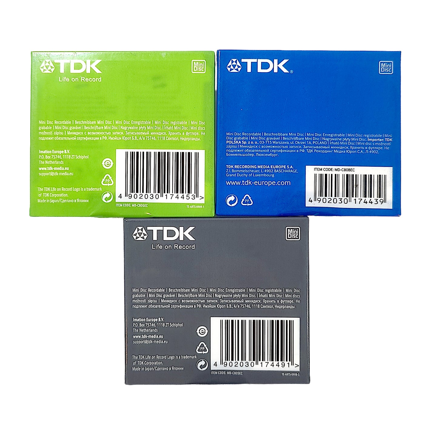 TDK Ho 80 Minute MiniDisc 3 Pack