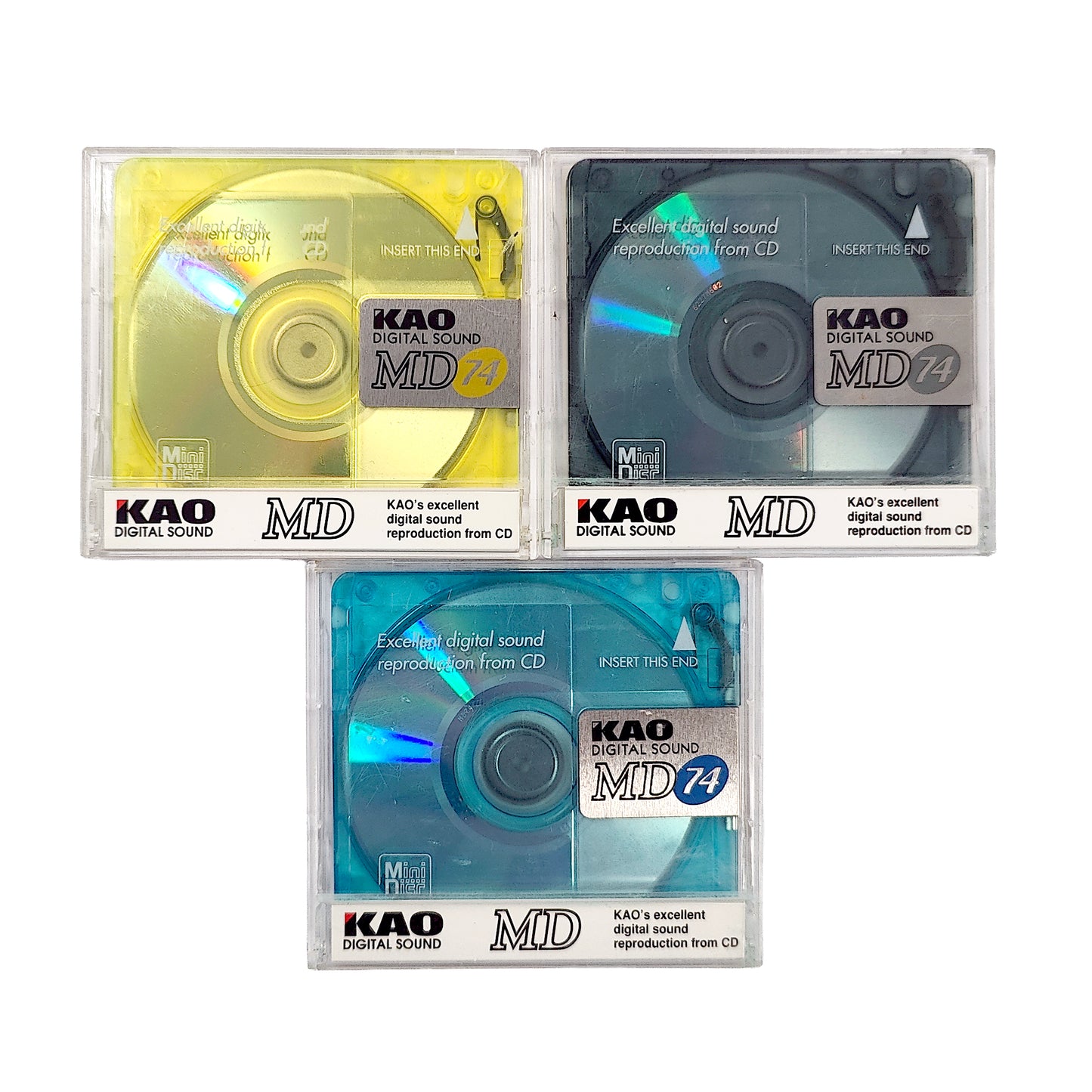 Kao MD 74 Minute MiniDisc 3 Pack