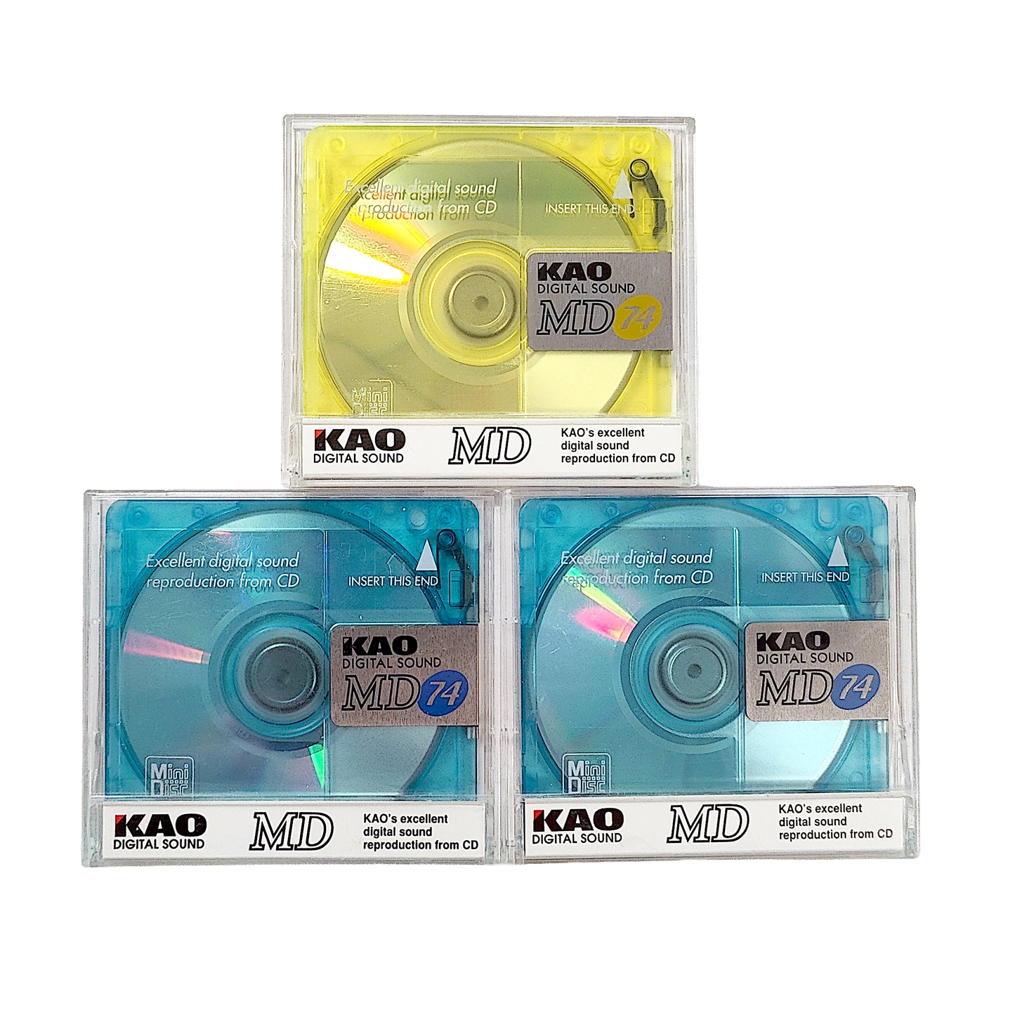Kao MD 74 Minute MiniDisc 3 Pack