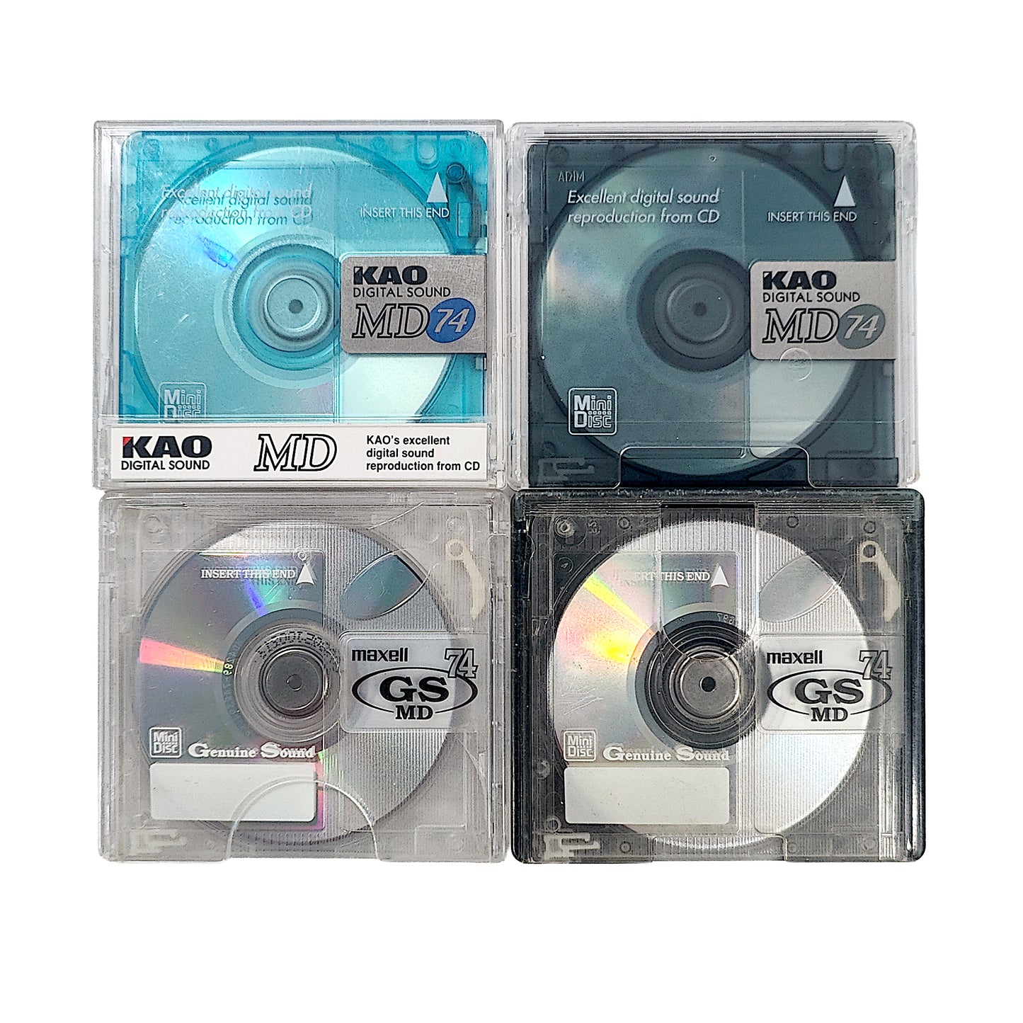 Kao & Maxell 74 Minute MiniDisc 4 Pack